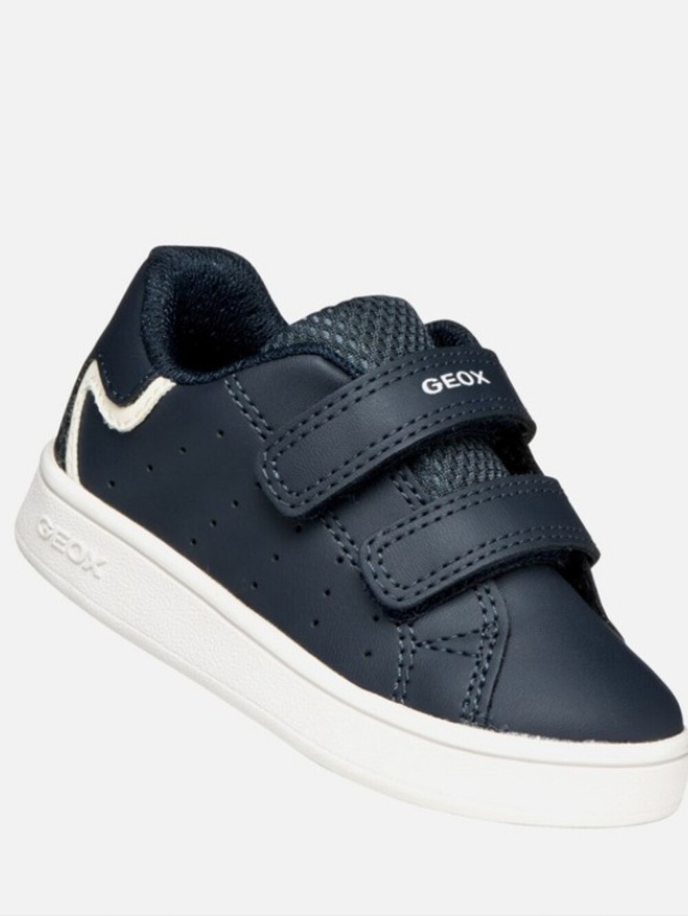 Geox Eclyper Toddler Size 22/US 6 - Navy and White Velcro Sneakers